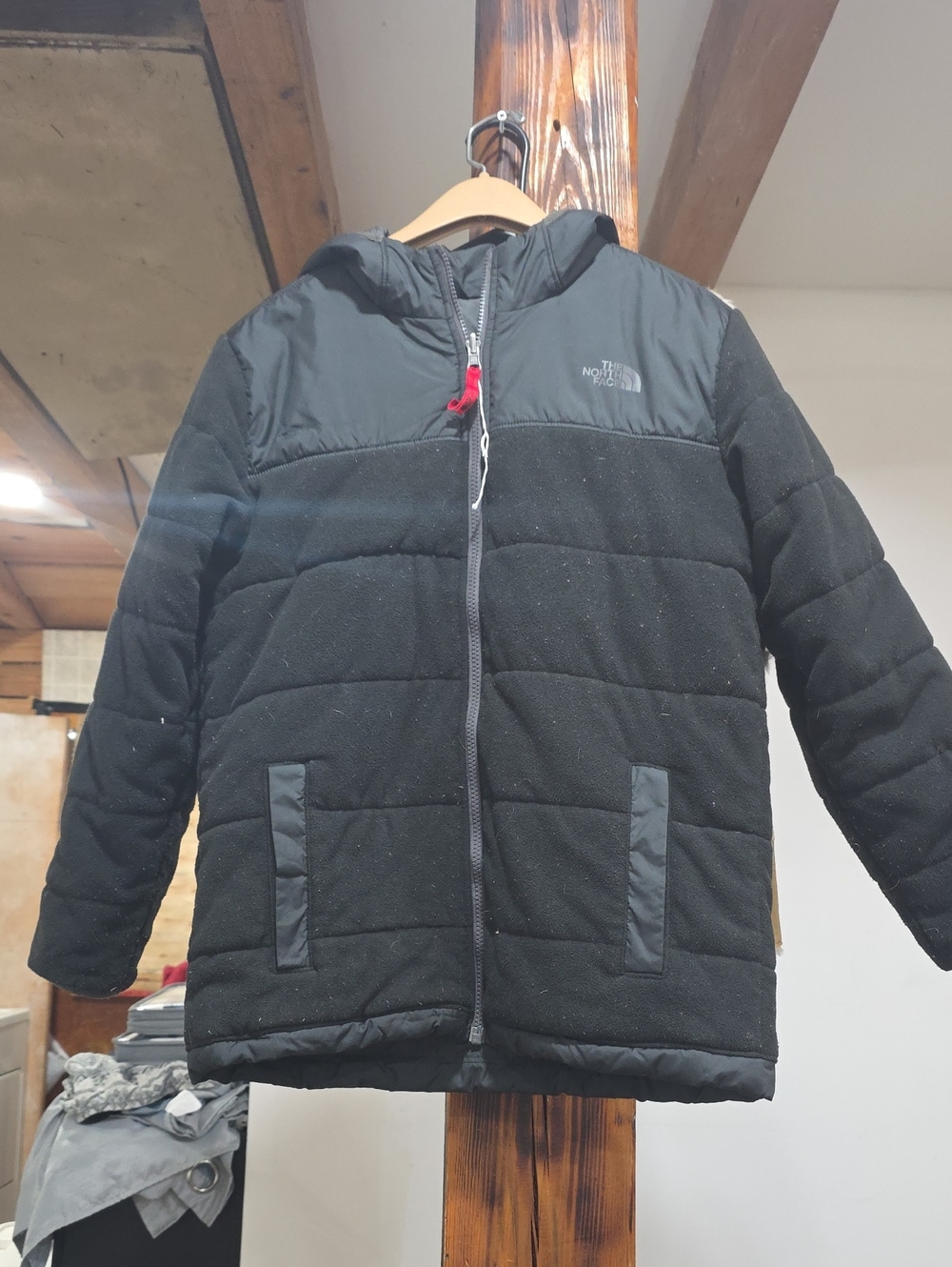 The North Face Kids Black Quilted Puffer Jacket with Hood